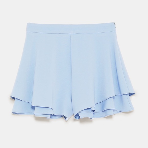 Blue Ruffle Shorts - Picture 3 of 4